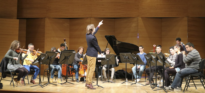 La Academia de Estudios Orquestales, promovida por la Fundación Barenboim-Said, en una de sus actividades en Sevilla