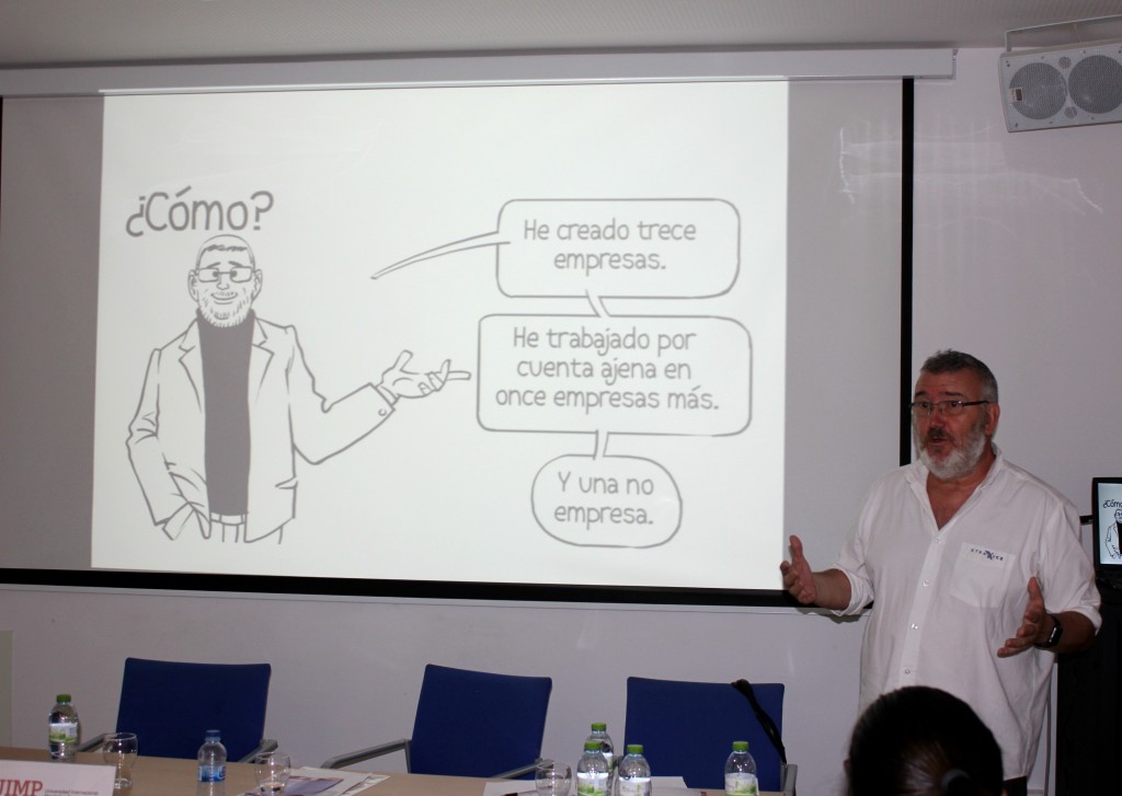Francisco Ortiz durante la presentación de la III edición del curso ‘Internacionaliza tu Empresa desde la Provincia de Sevilla’